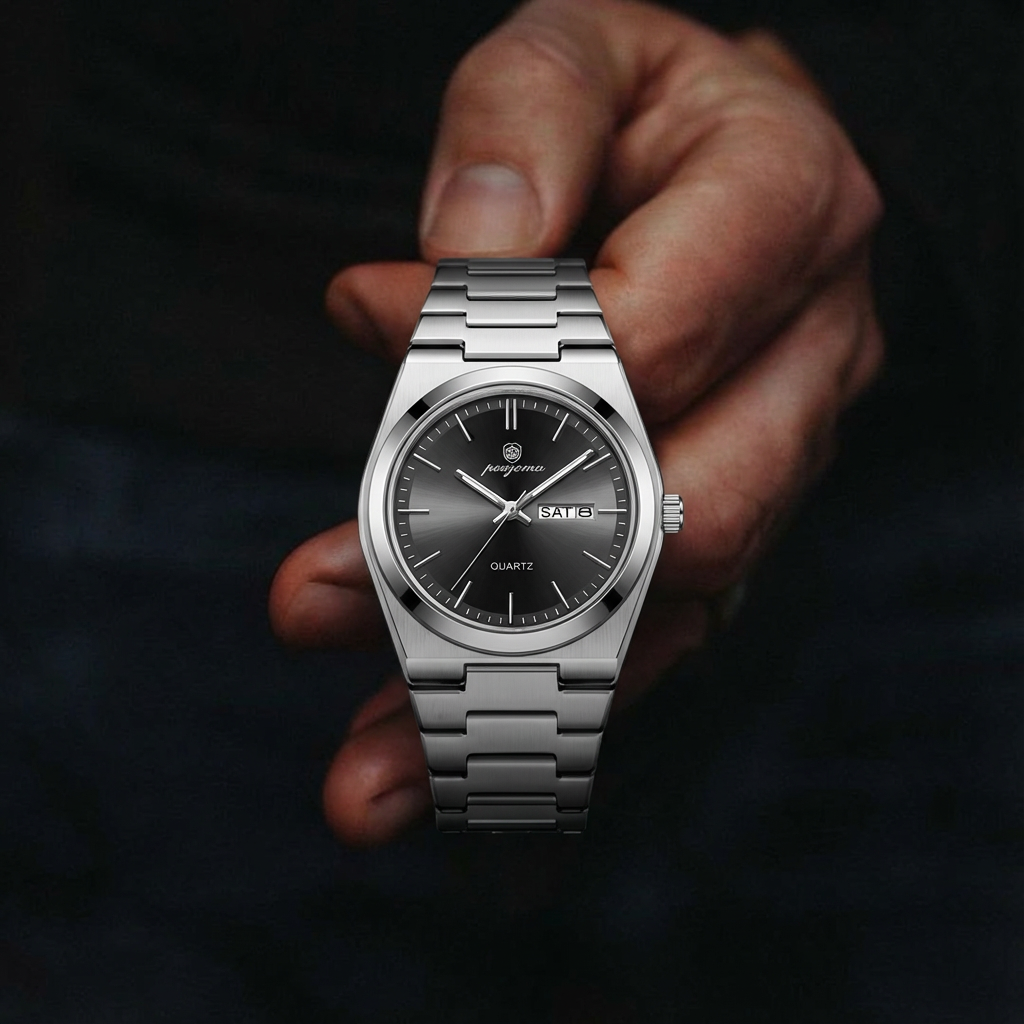 Meridian Noble – Poedagar Edition | Luxury Stainless Steel Quartz Timepiece