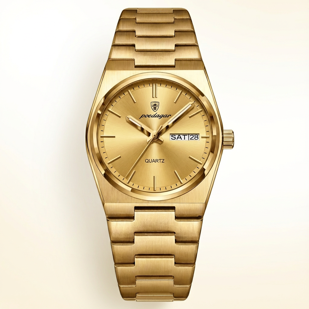 Meridian Noble – Poedagar Edition | Luxury Stainless Steel Quartz Timepiece