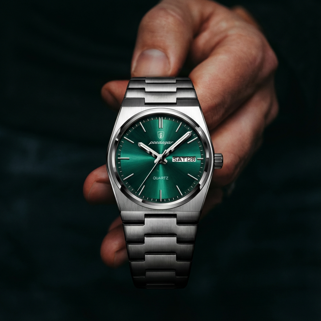 Meridian Noble – Poedagar Edition | Luxury Stainless Steel Quartz Timepiece